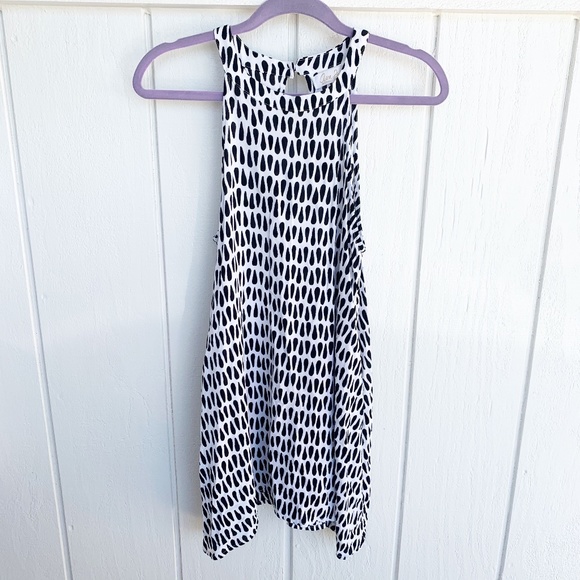 Ava Sky Dresses & Skirts - Ava Sky Hawaii White Black Spots Mini Dress S